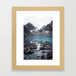 The turquoise lake Framed Art Print