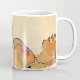 Egon Schiele - Orange knuckles and nipples (new color edit) Coffee Mug