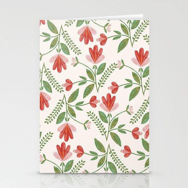 Floral Garden Pattern Stationery Cards