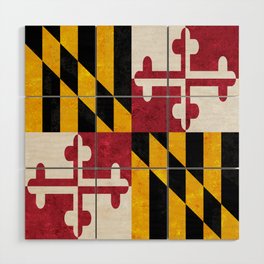 Maryland State Flag US State flag American New England Standard Banner Wood Wall Art
