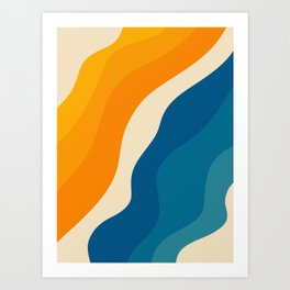 Minimalist abstract waves Art Print