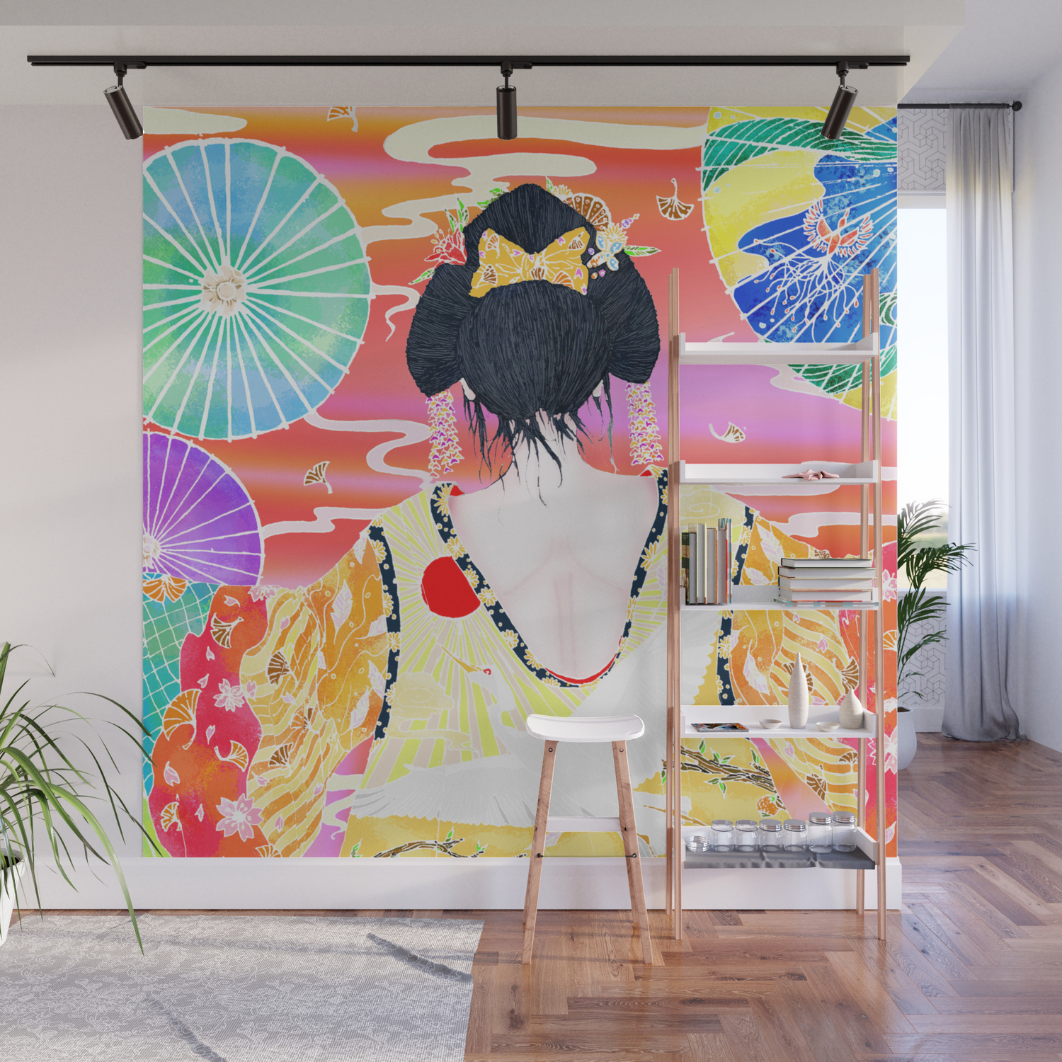 Oriental Beauty Wall Mural By Emandacats Society6