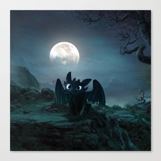 TOOTHLESS halloween Canvas Print