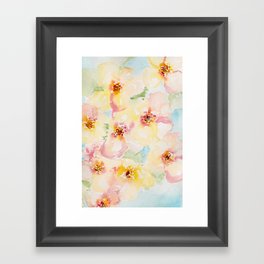 Poppies in Pastel Framed Art Print
