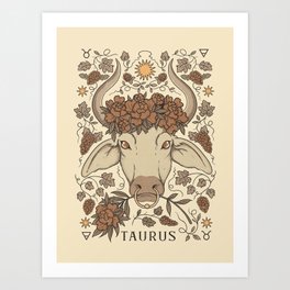 Taurus, The Bull Art Print