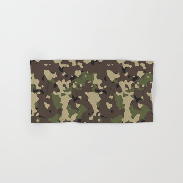 Military Olive Camouflage Hand & Bath Towel