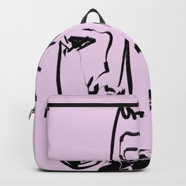 Uh, Huh Her Pink and Black abstract minimlist portrait of a female model Backpack | Leathrjacketmodel, Drawing, Messy, Blackandpink, Femaleart, Jeseryboys, Shoulders, Femaleartist, Jerseyshore, Digital 