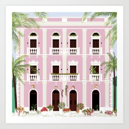 Puerto Rico Pink House Art Print