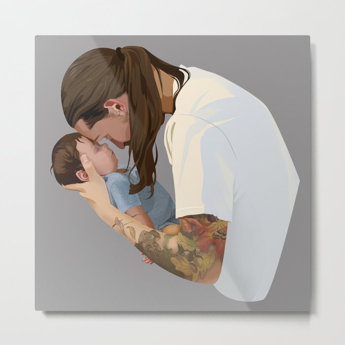 Father and Son Metal Print