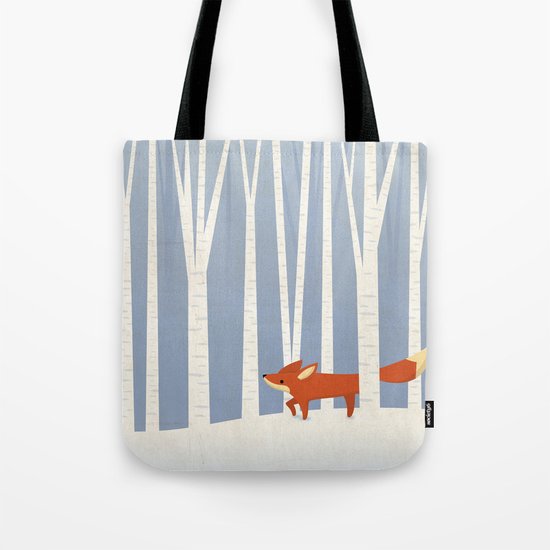Fox in the Snow Tote Bag