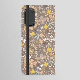 Wild Bohemian Floral Coffee Pattern 1 Android Wallet Case