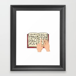 Braille Alphabet Number Blindness Reader Framed Art Print