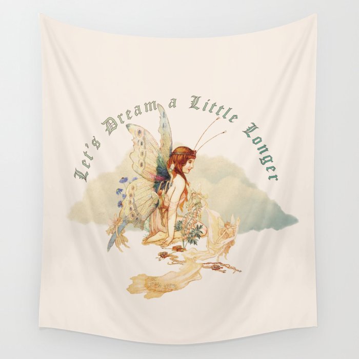 Cottagecore Fairy 'Let's Dream' Wall Tapestry