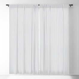 Ultimate Gray Small Vertical Mattress Ticking Stripe Pattern Blackout Curtain