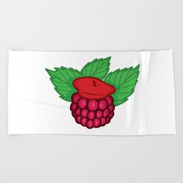 Raspberry Beret Beach Towel