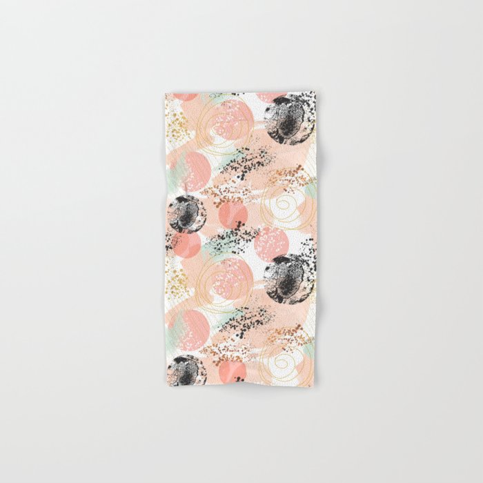 Pattern abstract shapes pastel and textures Hand & Bath Towel