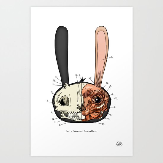 Visible Floating BunnyHead Art Print