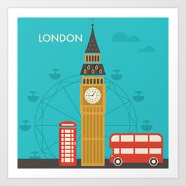 Attractions of London Art Print