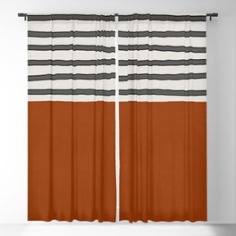 Burnt orange- stripes Blackout Curtain
