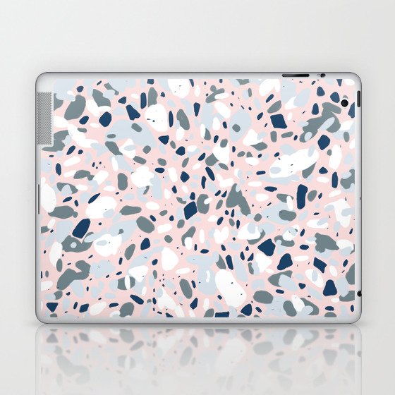 Blue Pink Terrazzo Laptop & iPad Skin