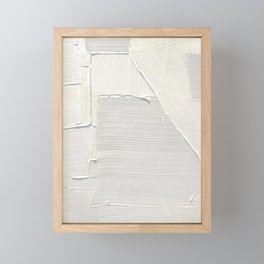 Relief [2]: an abstract, textured piece in white by Alyssa Hamilton Art Framed Mini Art Print