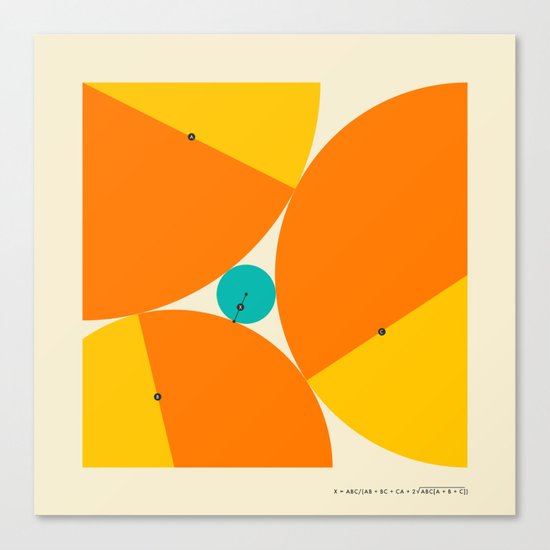'X' MARKS THE SPOT: Descartes Theorem Canvas Print