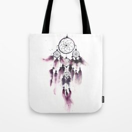 Dreamcatcher With Purple Feathers Tote Bag