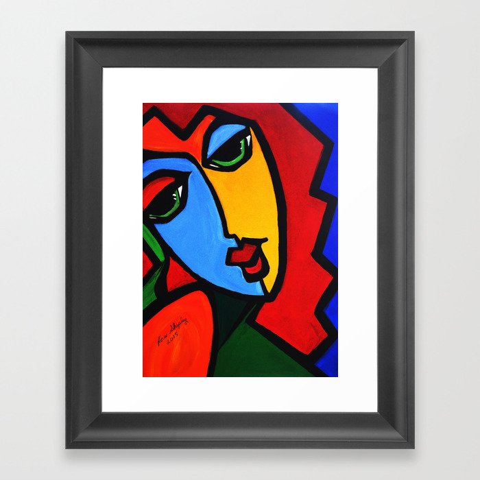 MISS TULIP  PICASSO BY NORA Framed Art Print