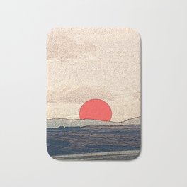 Tokyo drift Bath Mat | Nature, Pattern, Dust, Sunset, Graphic Design, Japan, Oriental, Oldschool, Illustration, Japanese 
