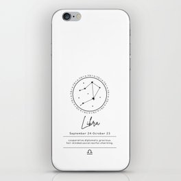 Libra | B&W Zodiac iPhone Skin