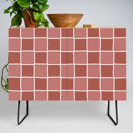 Terracotta Tiles Checker Credenza
