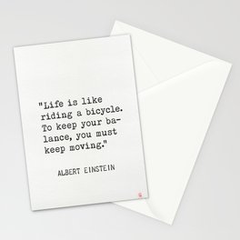 Albert Einstein living quotes Stationery Card