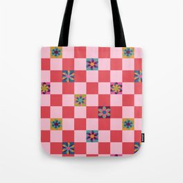 Flower Power Tile Tote Bag