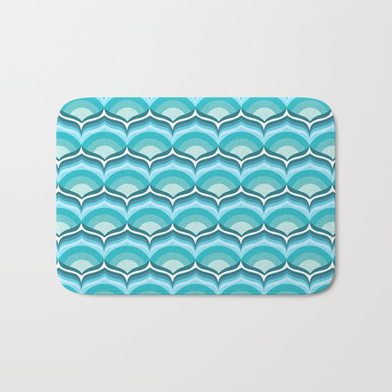 Soft Blue Pattern Bath Mat