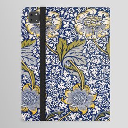 William Morris Vintage Blue Floral Kennet Pattern-Victorian Design iPad Folio Case