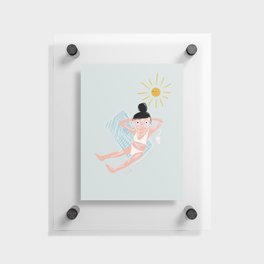 Chilling at the Beach Floating Acrylic Print