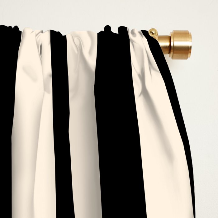 Strange Forest Minimal Modern Abstract Pattern in Black and Almond Cream