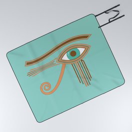Eye of Horus Ancient Egyptian Amulet Picnic Blanket