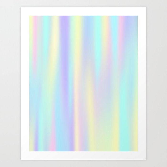 Pastel rainbow abstract Art Print