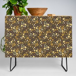 gold on brown Credenza