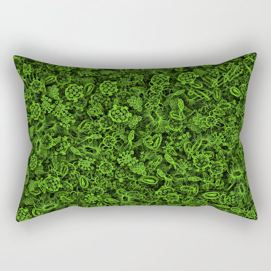 Green micropets Rectangular Pillow