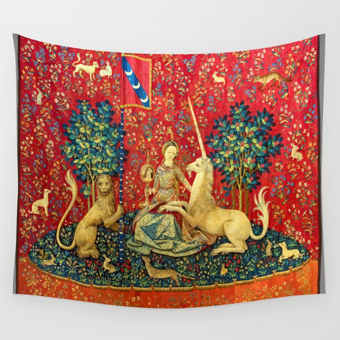 Lady and the Unicorn Sight Flemish Tapestry Wall Tapestry