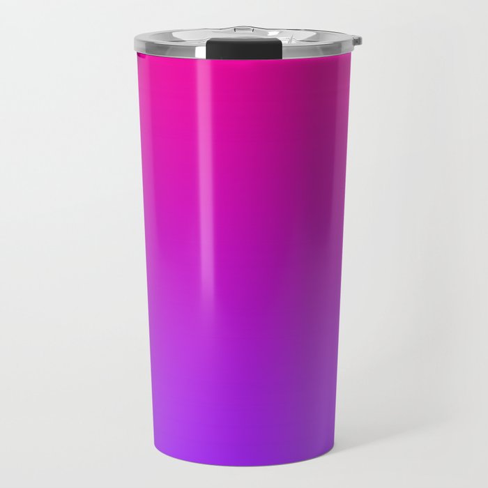 Purple and Magenta Ombre Gradient Pattern Travel Mug