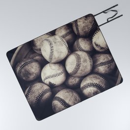Bucket of Baseballs Picnic Blanket
