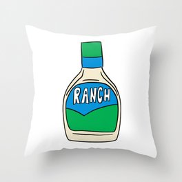Ranch Dressing Bottle Throw Pillow