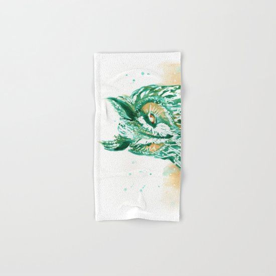 green owl Hand & Bath Towel