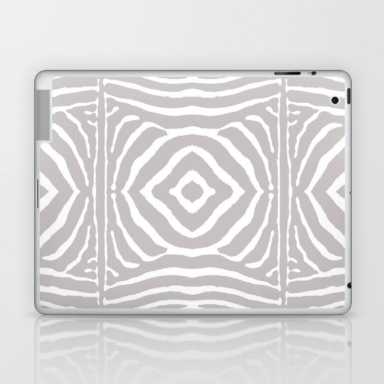 Zebra Pattern | Zebra Stripes | Zebra Gray Stripes  745 Laptop & iPad Skin