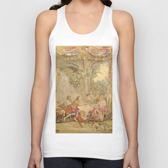 Antique 18th Century 'Telemachus & Calypso' Mythological French Aubusson Tapestry  Tank Top