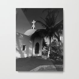 Nuestra Senora del Carmen Catholic Church Metal Print | God, Playadelcarmen, Blackandwhite, Architecture, Bnw, Umeimages, Mexican, Religion, Church, Jesus 