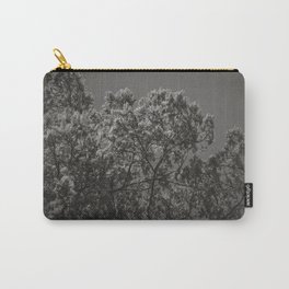 Jungle Leaves - Black and White - Real Tree #4 Carry-All Pouch
